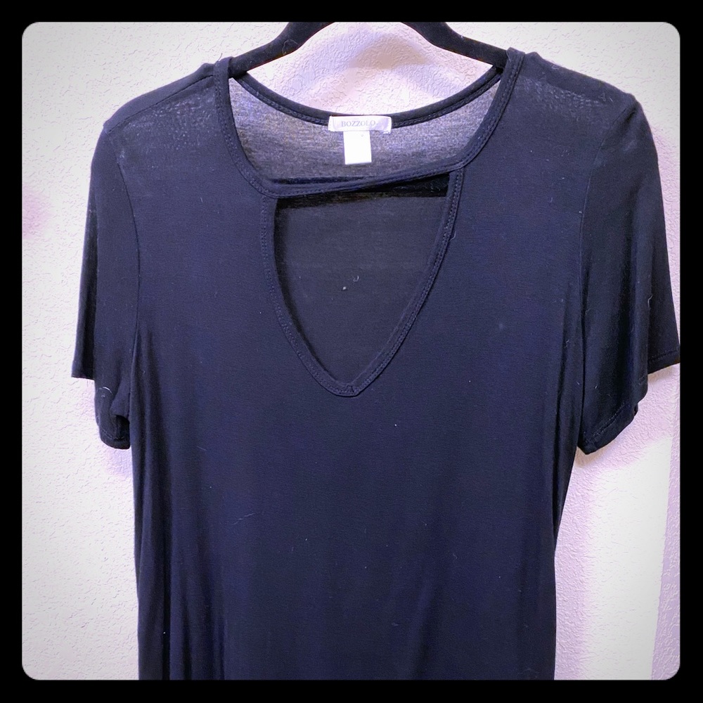 Black Flowy Tee